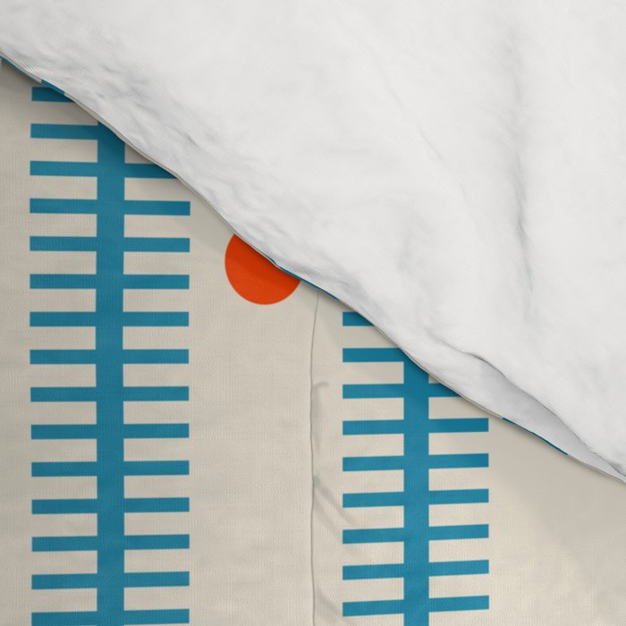 Stripes With Lines and Dots pattern blue and red  Comforter Gallery Image 4