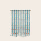 Stripes With Lines and Dots pattern blue and red  Wall Hanging Gallery Image 1