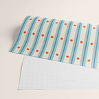 Stripes With Lines and Dots pattern blue and red  Wrapping Paper Gallery Image 2