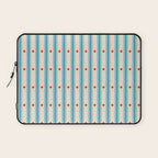 Stripes With Lines and Dots pattern blue and red  Laptop Sleeve Gallery Image 1