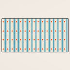 Stripes With Lines and Dots pattern blue and red  Desk Mat Gallery Image 3