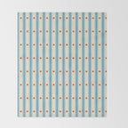 Stripes With Lines and Dots pattern blue and red  Throw Blanket Gallery Image 2