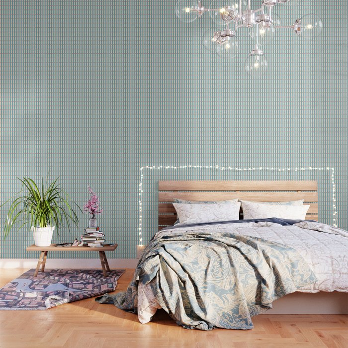 Stripes With Lines and Dots pattern blue and red  Wallpaper Gallery Image 1