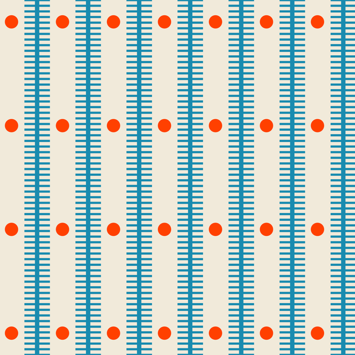 Stripes With Lines and Dots pattern blue and red  Coffee Mug Gallery Image 2