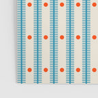 Stripes With Lines and Dots pattern blue and red  Poster Gallery Image 3