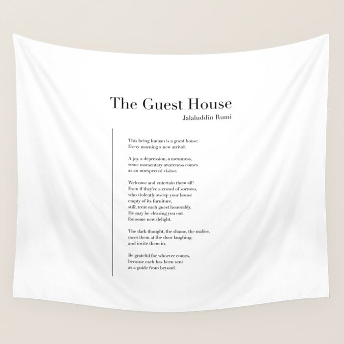 The Guest House by Rumi Wall Tapestry Gallery Image 1