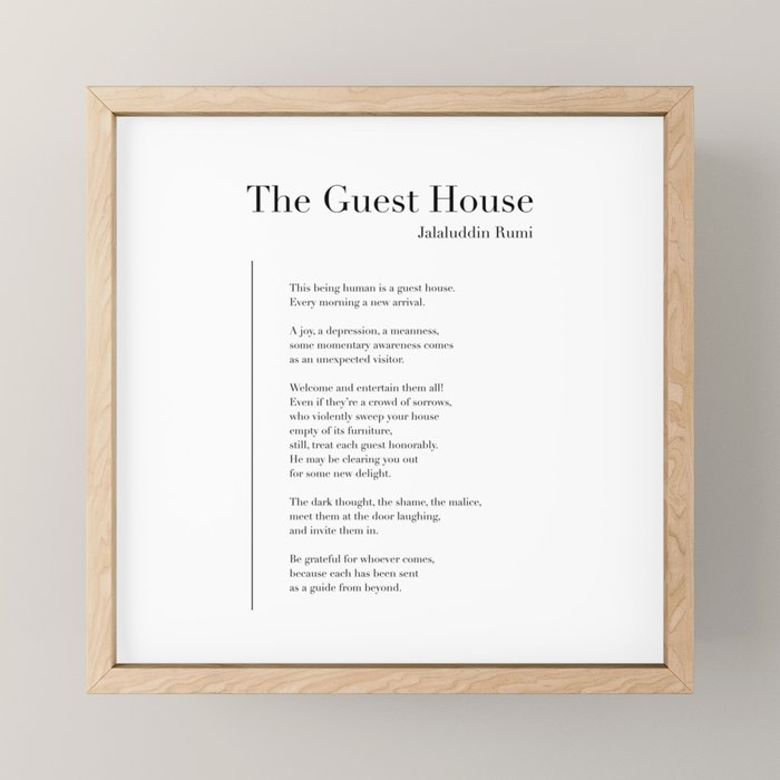 The Guest House by Rumi Mini Art Print