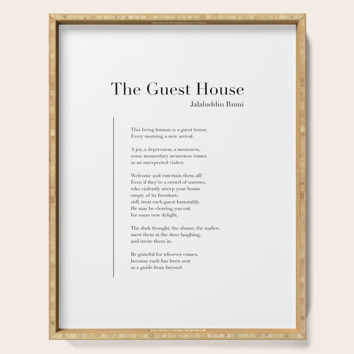 The Guest House by Rumi Serving Tray Gallery Image 1