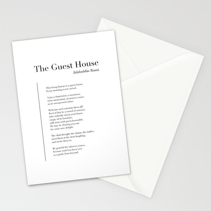 The Guest House by Rumi Stationery Card Gallery Image 2