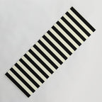Pale Cream and Black Stripe Yoga Mat Gallery Image 1