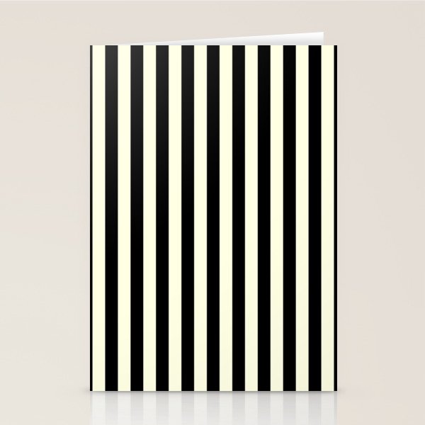 Pale Cream and Black Stripe Stationery Card Gallery Image 2