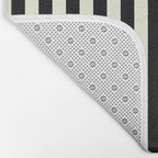 Pale Cream and Black Stripe Bath Mat Gallery Image 2