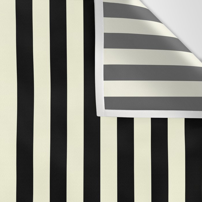 Pale Cream and Black Stripe Wall Tapestry Gallery Image 3