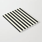 Pale Cream and Black Stripe Notebook Gallery Image 2