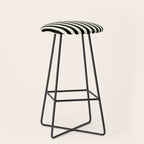 Pale Cream and Black Stripe Stool Gallery Image 1