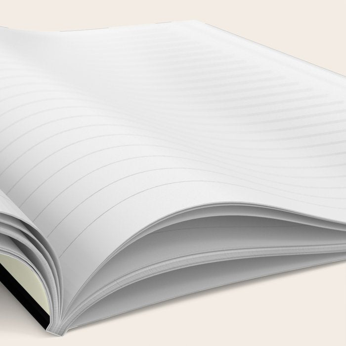 Pale Cream and Black Stripe Notebook Gallery Image 2