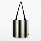 Pale Cream and Black Stripe Tote Bag Gallery Image 2