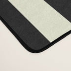 Pale Cream and Black Stripe Desk Mat Gallery Image 4