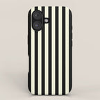 Pale Cream and Black Stripe iPhone Case Gallery Image 1