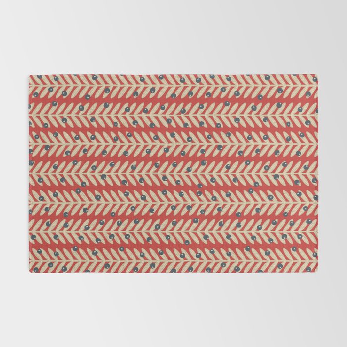 Festive Berries / Red, Beige & Blue Rug Gallery Image 2
