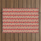 Festive Berries / Red, Beige & Blue Outdoor Rug Gallery Image 1