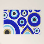 Evil Eye Charms on White Welcome Mat Gallery Image 1