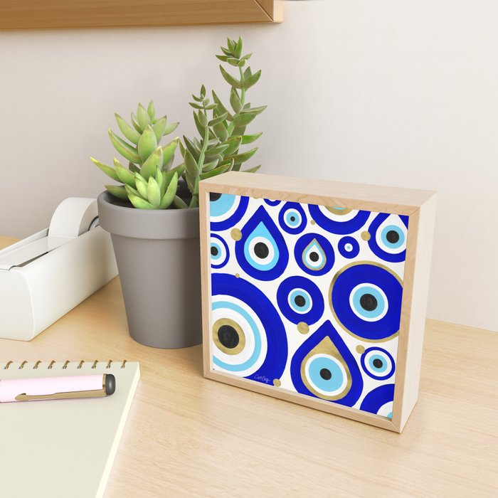 Evil Eye Charms on White Mini Art Print Gallery Image 2