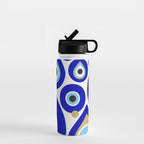 Evil Eye Charms on White Water Bottle Gallery Image 1