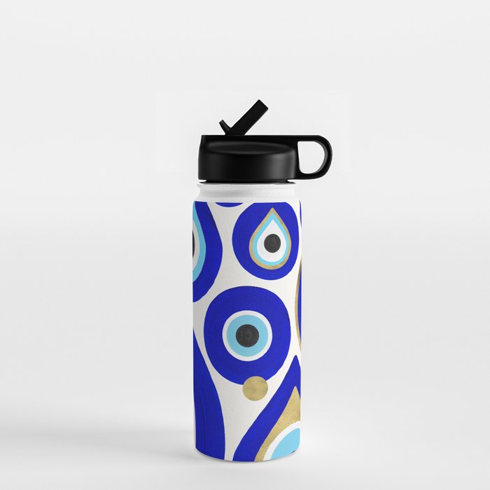 Evil Eye Charms on White Water Bottle Gallery Image 1