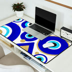 Evil Eye Charms on White Desk Mat Gallery Image 2
