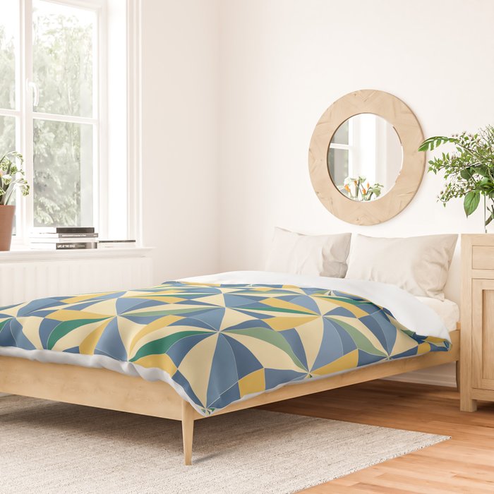 Kaleidoscope Tile Pattern XV Bold Colorful Summer Duvet Cover Gallery Image 2