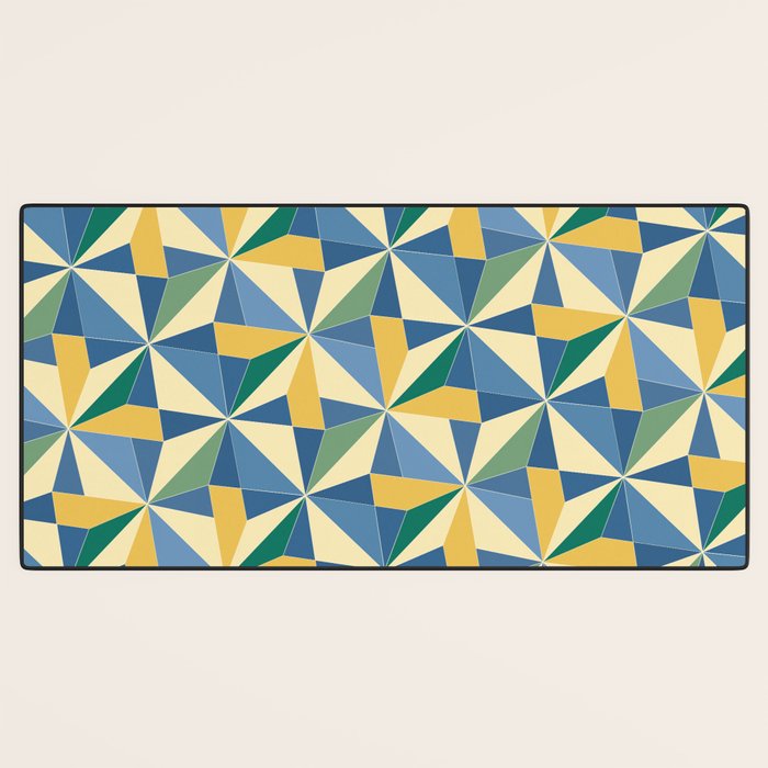 Kaleidoscope Tile Pattern XV Bold Colorful Summer Desk Mat Gallery Image 3