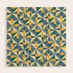 Kaleidoscope Tile Pattern XV Bold Colorful Summer Wood Wall Art Gallery Image 1