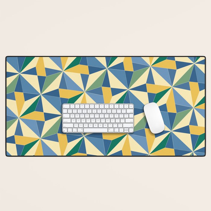 Kaleidoscope Tile Pattern XV Bold Colorful Summer Desk Mat Gallery Image 1