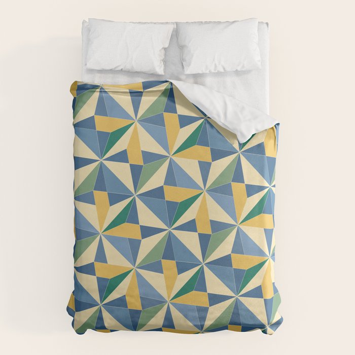 Kaleidoscope Tile Pattern XV Bold Colorful Summer Duvet Cover Gallery Image 6