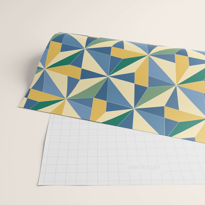 Kaleidoscope Tile Pattern XV Bold Colorful Summer Wrapping Paper Gallery Image 2