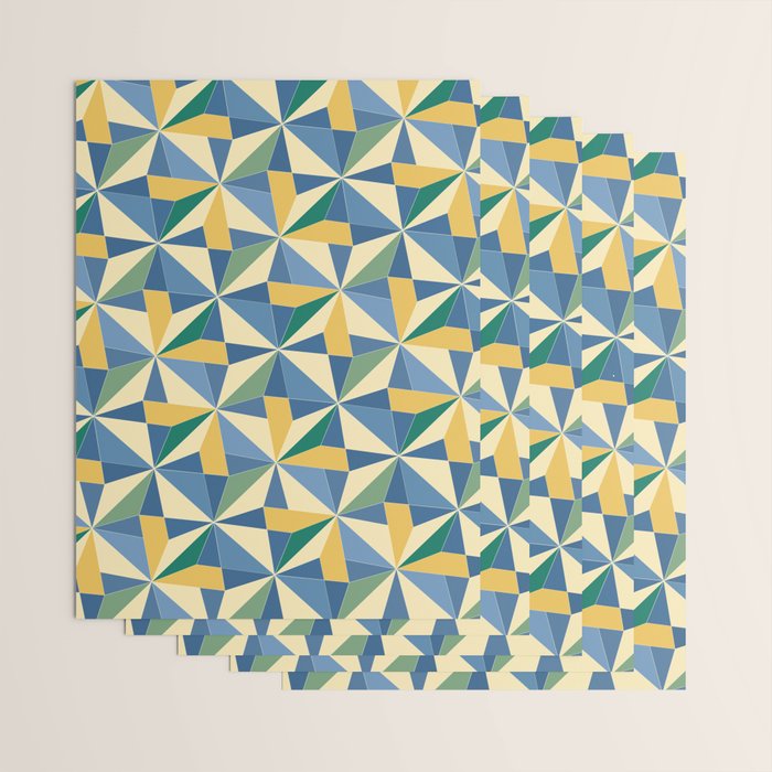 Kaleidoscope Tile Pattern XV Bold Colorful Summer Wrapping Paper Gallery Image 3