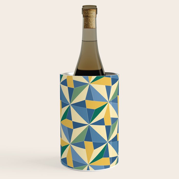 Kaleidoscope Tile Pattern XV Bold Colorful Summer Wine Chiller Gallery Image 1