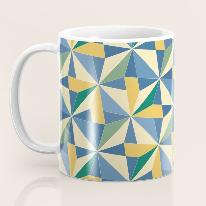Kaleidoscope Tile Pattern XV Bold Colorful Summer Coffee Mug Gallery Image 3