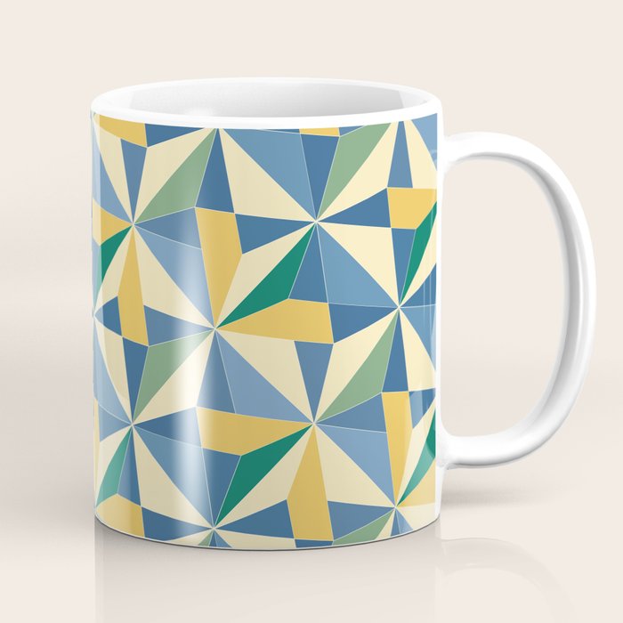 Kaleidoscope Tile Pattern XV Bold Colorful Summer Coffee Mug Gallery Image 1