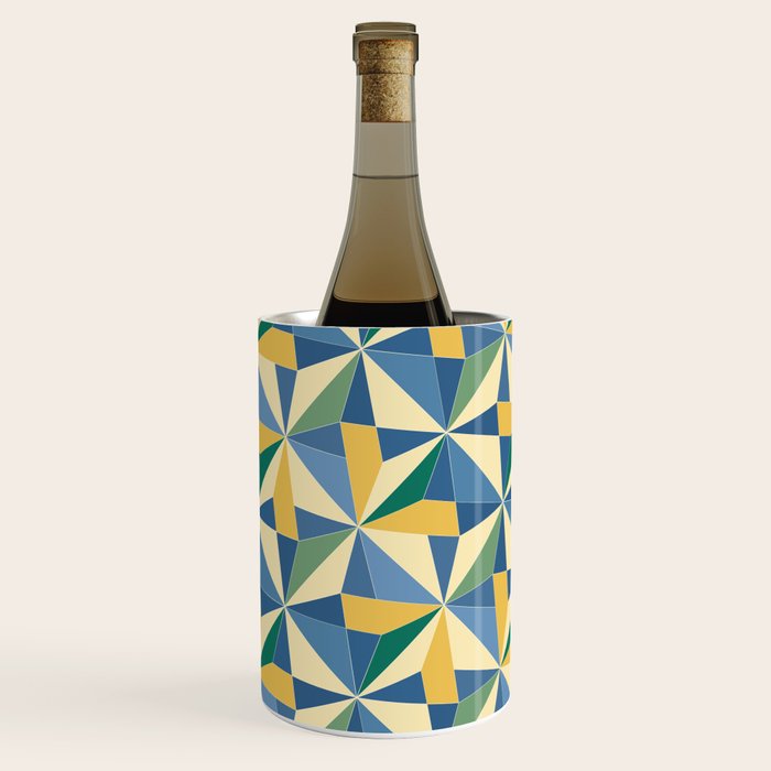 Kaleidoscope Tile Pattern XV Bold Colorful Summer Wine Chiller Gallery Image 3