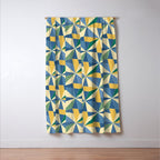 Kaleidoscope Tile Pattern XV Bold Colorful Summer Window Curtain Gallery Image 3