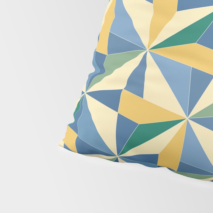 Kaleidoscope Tile Pattern XV Bold Colorful Summer Pillow Sham Gallery Image 4