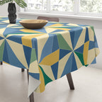 Kaleidoscope Tile Pattern XV Bold Colorful Summer Tablecloth Gallery Image 3