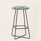 Kaleidoscope Tile Pattern XV Bold Colorful Summer Stool Gallery Image 1