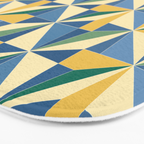 Kaleidoscope Tile Pattern XV Bold Colorful Summer Bath Mat Gallery Image 3