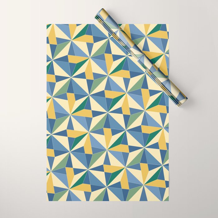 Kaleidoscope Tile Pattern XV Bold Colorful Summer Wrapping Paper Gallery Image 1