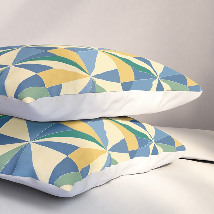 Kaleidoscope Tile Pattern XV Bold Colorful Summer Pillow Sham Gallery Image 3