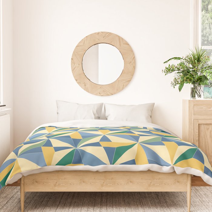 Kaleidoscope Tile Pattern XV Bold Colorful Summer Duvet Cover Gallery Image 3