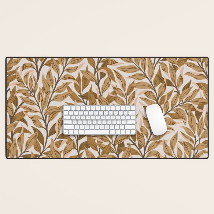  Autumn Botnica Foliage in Neutral Desk Mat Gallery Image 1